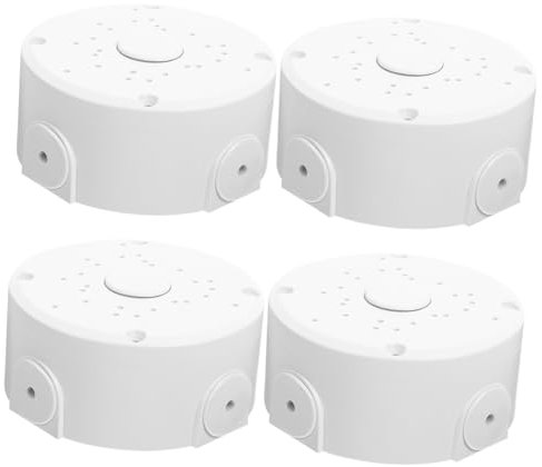 IWOWHERO 4pcs Hemisphere Bracket for Camera Junction Box Outdoor Wall Mounted Camera Holder Storage Cables Box for Concealer and Cable Storage