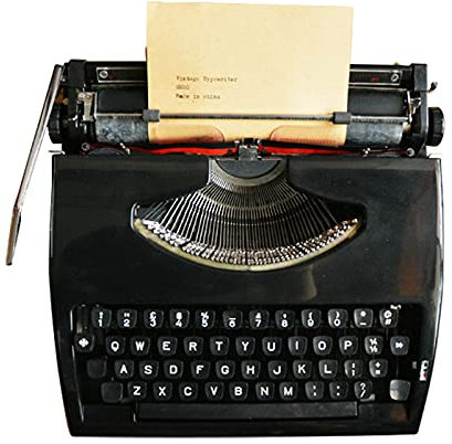 XBDLYQBD Tragbare manuelle Schreibmaschine, Vintage-Schreibmaschinenmodell, tragbare manuelle Retro-Requisiten für das Home-Office, künstlerischer Vintage-Look, einzigartiges Geschenk