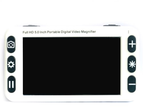 Schermo da 5 Pollici Lente di Ingrandimento Digitale Portatile Aiuto Visivo Elettronico Alla Lettura Per Ipovedenti,White