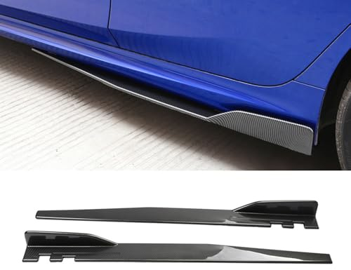 NXCJSHUIH Alettoni Laterali per Alfa Romeo Stelvio 949 2017 2018 2019 2020 2021 2022 2023 2024, Splitter Estensione Minigonne Laterali AntiGraffio Accessori Auto,Bright Carbon Fibre