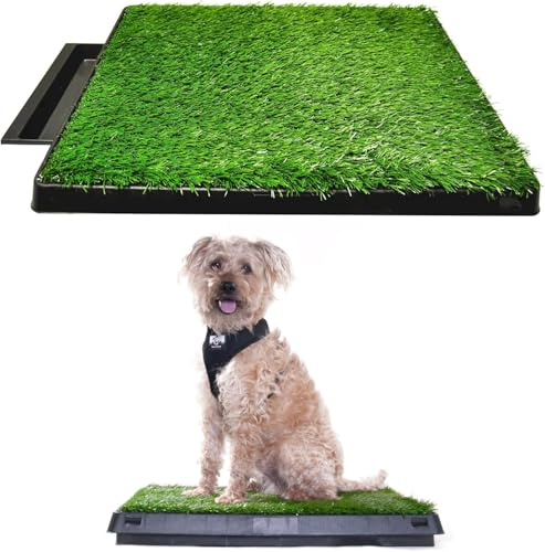 TOOSOAR WC para perros con césped sintético 58x45,5 cm