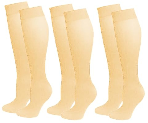SMTCM 3 Paar Kompressionsstrümpfe Damen Herren Medizinische Stützstrümpfe Oberschenkel Reisestrümpfe Sportsocken Lang Bunt Laufsocken Strümpfe mit Kompressionseffekt Kniestrümpfe Stützsocken Flug