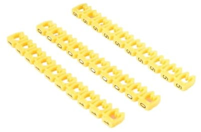 WJLYDM RepèRe Fil Electrique Lot de 100/150 marqueurs de câbles Jaunes de Type C for câbles réseau de 2 à 8 mm pour Marquer Les CâBles à Code(M-0-(1.5mm) 150PCS)