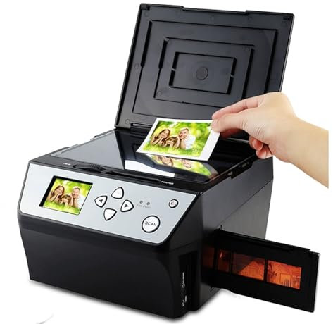 BDJSN Escáner De Diapositivas Y Negativos Fotográficos con Pantalla LCD De 2,4, Conversión De Negativos Y Diapositivas De 22 MP, Película De 35 Mm/135, Ranura para Tarjeta SD