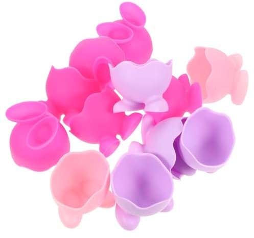 GRIRIW 12piezas Hueveras De Silicona Para Cocer Huevos Soporte Para Huevos Cocidos y Reutilizables Aleatorios Para Cocina y Microondas