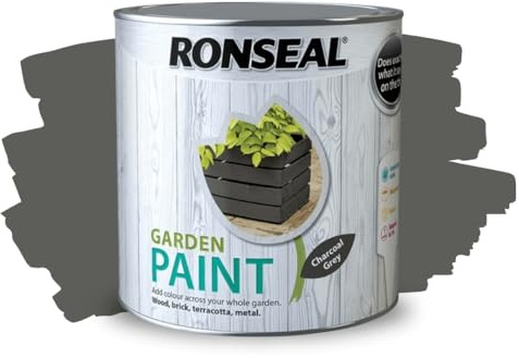 ARUUJ - Garden Paint, Fence Paints, Weather Resistant Outdoor Matt Paints, Water Based Paint For Sheds, Metal, Terracotta, Easy to Apply, Long-Lasting Colour & Protection (Charcoal Grey, 250ML)