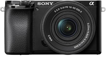 Sony Alpha A6100 Mirrorless Camera 24.2 Megapixel with 16-50mm f/3.5-5.6 Power Zoom Lens, Eye tracking autofocus for Human and animal, 4K Movie recording and Flip Screen 3.0-Inch LCD Black (Renewed)