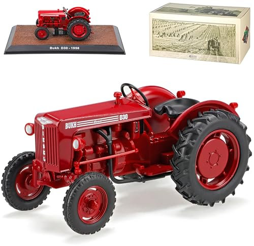 alles-meine.de GmbH Bukh D30 1958 Rot Traktor 1/32 Atlas Modell Auto mit individiuellem Wunschkennzeichen