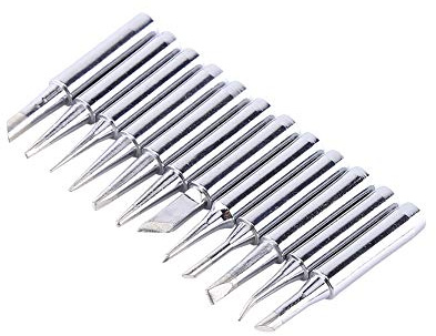 Zerodis Punta di Saldatura in Ferro, Punte di Ferro 12 Pc Set Placcata Sia e Ossigeno-rame, Conduttanza di Calore Rapida Fino a 480 ℃, per 936, 937, 938, 969, 8586, 852D con 20000 Articolazioni