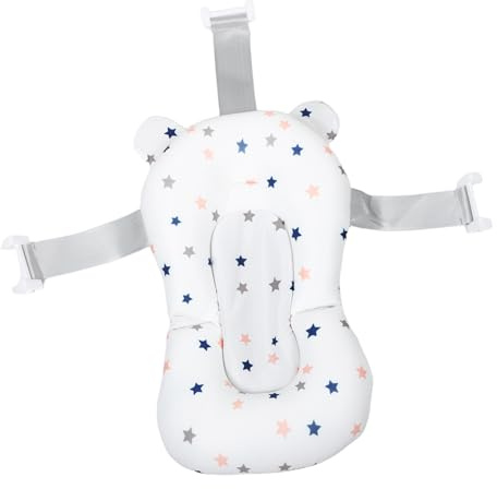LOLIPPYY Babybadewannensitzkissen für Säuglinge mit Rutschfestem Design und Abnehmbarem Bezug aus Baumwoll Spandex Gewebe Vielseitig Kompatibel für Badewannen