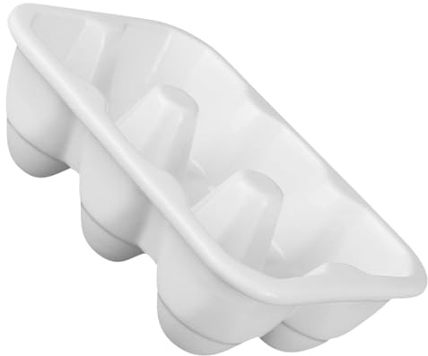 SHERCHPRY Contenitore Portauova in Ceramica Bianca per Frigorifero 6 Scomparti Scatola per Uova da Cucina Organizer per Conservazione Uova in Casa
