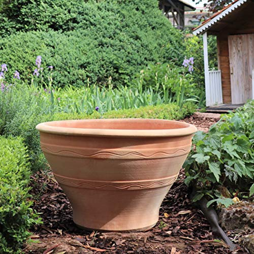Palatina Werkstatt, Grand bac à fleurs en terre cuite résistant au gel - 70 cm - Résistant au gel - Pour jardin, terrasse, balcon - Artemesia - 70 cm