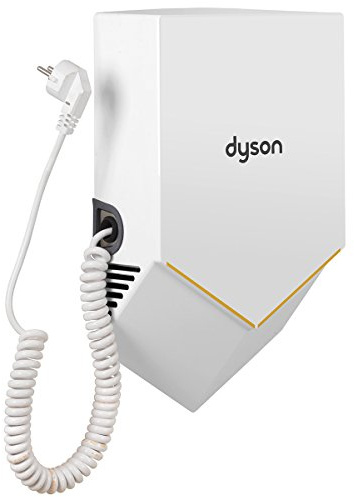 Dyson Airblade™ HU02 weiß – Plug&Play Händetrockner mit weißem Spiralkabel für Waschraum & Gewerbe