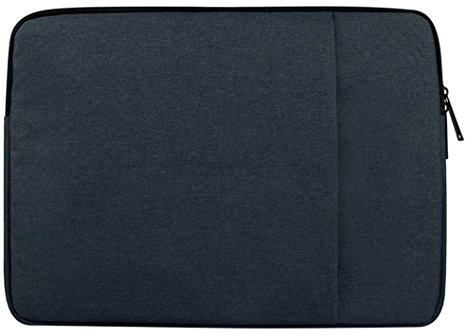 Laptop Sleeve Water-Resistant Soft Lycra Case Cover Bag for Pad Pro/Laptops/Notebook Ultrabook/MacBook Air/MacBook Pro/Pro Retina with Small Pocket for Power Cable 15 Inch Navy