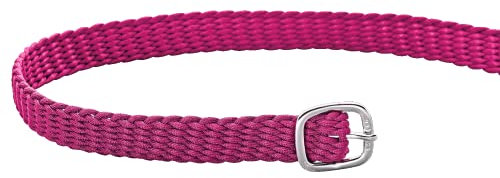 Sprenger Sporenriemen - 45 cm, Perlon pink, Schnalle Silber