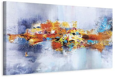 murando Acoustic Canvas Wall Art Abstract 135x45 cm / 53 x 18 Picture with acoustic foam sound absorption print image Artwork 1pcs room acoustics soundproofing colorful like painted a-A-0727-b-a