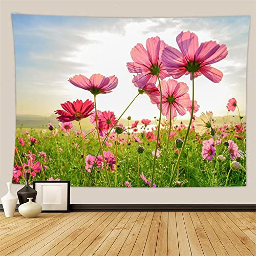 Jioorn Wandteppich Wandbehang Tapisserie Psychedelic Gänseblümchen Blumenwiese 230x180cm Wandtuch Tapestry Wandkunst Weiches Mikrofaser Stoff für Schlafzimmer Wohnzimmer Wohnheim Geschenk