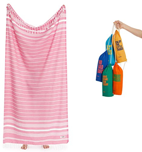 Luum® Cotton Hammam Towel Large 100 x 200 cm Beach Towel Sauna Towel Yoga Towel Shower Towel Bath Towels Travel Towel Peshtemal Turkish Towels