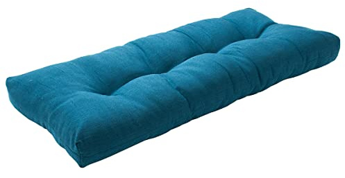 FUNHOME Outdoor Bench Cushion 45 x18 inch with Non-Slip Grips,Water Resistant Porch Swing Cushion,Bench Pillow Pads,Tufted Cushions for Patio Garden Furniture,45 Seat Cushions(Light Blue)