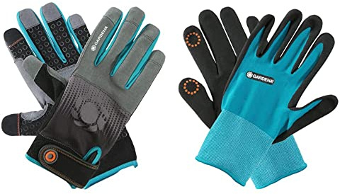 Gardena Gerätehandschuh Größe 10/XL: Handschuhe für alle Arbeiten mit Geräten(11522-20) & Pflanz- und Bodenhandschuh 10/XL: Handschuhe für Garten- und Bodenarbeiten(11513-20)