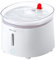 Homerunpet Fuente de Agua para Gatos con Bandeja de Porcelana y Bomba Autolimpiante Inalámbrica, Ultra Silenciosa Bebedero Gatos Gatos y Perros, Fácil de Limpiar y Montar, Luz LED Inteligente, 2L