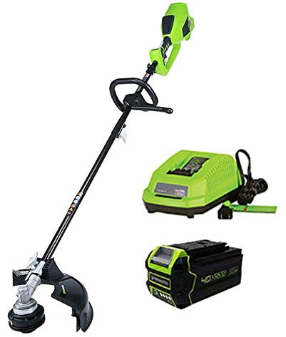 Desbrozadora Batería 800W, Desbrozadora Electrica con de 4.0 Ah 40V Batería y Cargador, Cortacésped Multifunción Eléctrico, Desbrozadora, Mango Telescópico Ajustable para Parques, Ásitos
