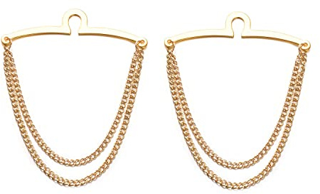 RunootPR Krawattenkette Set Gold Silber Krawattennadel Personalisiert für Herren Schmuck Geschenk