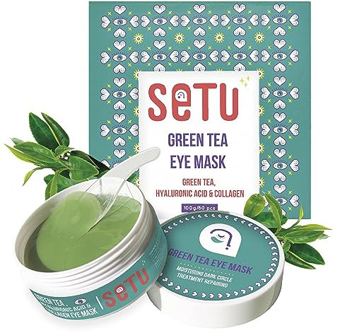 Setù - Patch Yeux Anti Cernes et Poches - 60 Patchs Hydrogel au Thé Vert, Collagène et Acide Hyaluronique - Masque Contour Yeux Hydratant, Anti-Âge, Défatigant - Résultats Visibles dès 15 Minutes