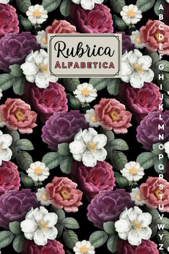 Rubrica Alfabetica: Quaderno Alfabetico Formato A5 -110 Pagine - 4 Pagine per ogni lettera