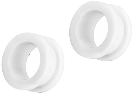 Decentraland 2 Stück Schwarzes Acryl Dual Ausgestellt Ohrstöpsel Tunnel Piercing-Schmuck 12g(2mm)