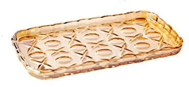 Vassoio da Portata Vassoio in vetro Vassoio da portata Vassoio portaoggetti Soggiorno Camera da letto Cucina Bagno Tavolino da caffè Vassoio decorativo Vassoio per Snack(Color:C)