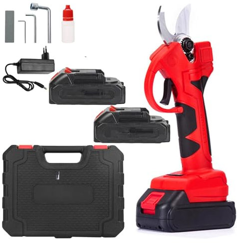 Voltix Forbici da Potatura a Batteria, Forbice Elettrica con Diametro di Taglio di 25 mm, forbice potatura a batteria Ideale per Frutteti, Giardini e Fattorie