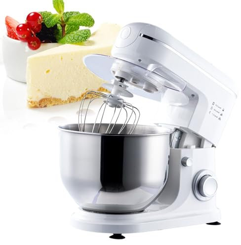 pealiritansemen Mixeur Électrique pour Fouetter La Crème/Pétrir La Pâte, 6 Vitesses Réglables, Batteur sur Socle Professionnel pour La Plupart des Desserts Maison, avec Fouet À Œufs