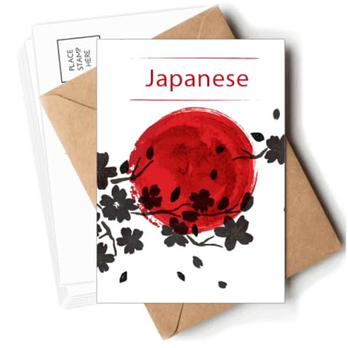 Japanische Zweigpinselmalerei, Postkarten, Umschläge, blanko, Notizkarten, Versandkarten