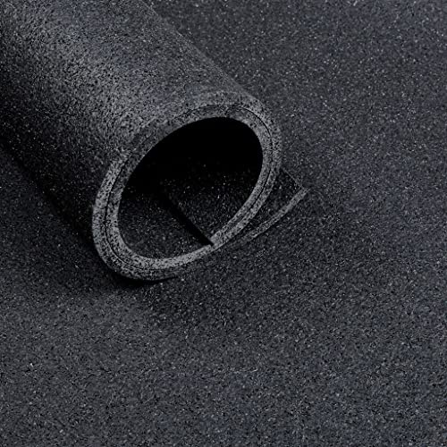 Revêtement de sol en caoutchouc pour gymnases - Rouleau de 2 m2 - Épaisseur 10 mm - Look asphalte