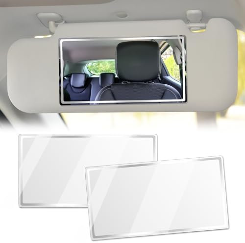 Peevisap 2 Piezas Espejo 15×8 cm, Espejo Parasol para Coche, Retrovisor Interior y Respaldo del Asiento Coche