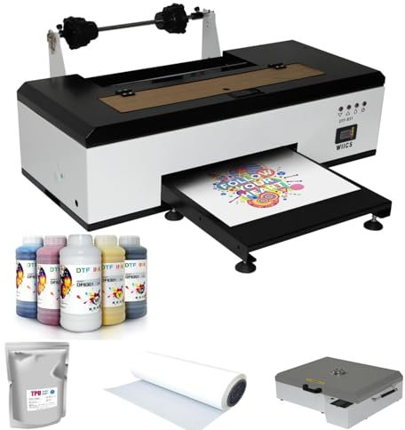 Furvveerr DTF Drucker L1800 T-Shirt Drucker Weiße mit Weiße Tinte Misch und Zyklus System,A3 DTF Drucker,1440*720dpi/1440*1440dpi,B31 DTF Transfer Drucker,Transferdrucker für Hoodies/Onesies/Socken