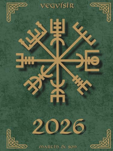 2026 Norse Planner – Vegvísir Hardcover Calendar: Viking Rune Journal, Nordic Symbol Organizer, Pagan Weekly & Monthly Schedule Book for Men, Women, Spiritual Gift Idea