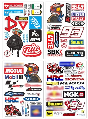 4-Teilig Monster Energy Aufkleber Coole Motorradhelm Aufkleber (C)