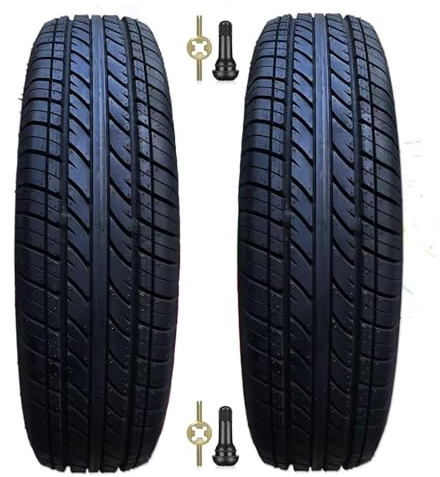 2pcs 135/70R13 All Season Tires, Puncture Resistant Run Flat Tire with Black Sidewall, Load Index 68, Speed Rating Q for Compact Cars