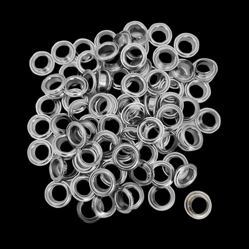 Event Decor Shop 5mm Silver Iron Eyelets Grommets Washers 500pcs Pack | Premium Quality Weatherproof Tough Grip Ideal for Curtains Tarpaulin Banners Upholstery Shoes Belts Bags Tents Awnings