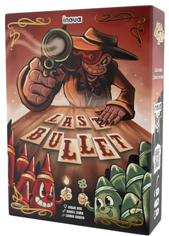Juego de Mesa para familias y Amigos Last Bullet | Filler rápido de Cartas, faroles y Suerte Extrema | 1-5 Jugadores | +16 años | Partidas de 15 min