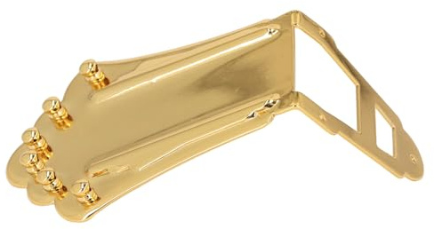 SEAFRONT Gitarren-Saitenhalter aus Metall, Trapezförmig, Elegantes Vintage-Design, Metallkonstruktion, Stabiler Anker für Saiten, Hohlkörper-Archtop-Jazzgitarre, Einfache Installation, Verbesserung