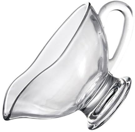 FELTECHELECTR Saucière Verre Transparent Pichet à Sauce et Condiment Élégant pour Cuisine Occidentale Récipient Pratique pour Service Précis et Table Raffinée