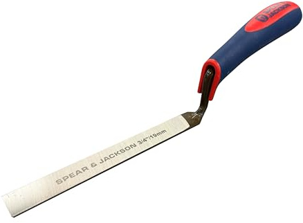 Spear & Jackson TUCK34SF Truelle à Jointer 3/4 Pouce (19 mm), Lame en Acier Carbone avec Poignée Antidérapante pour Joints de Mortier, Réparation et Restauration