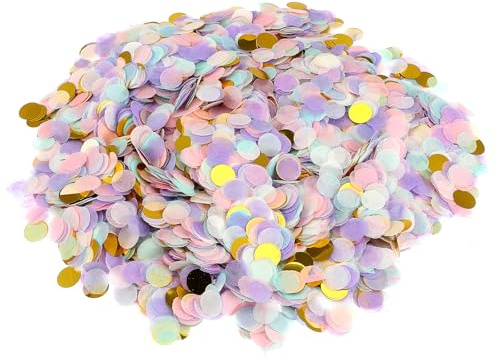 GEEHUA 100 g ljusa färger konfetti färgglad, 1 cm födelsedag konfetti