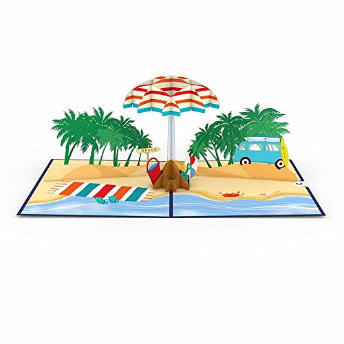 Lovepop® 3D Pop-Up Karte Sea You Later Grußkarte zum Geburtstag, Reisen, Urlaub, Ruhestand, Abschied | inkl. Umschlag & Versteckfach für Geld & Gutscheine