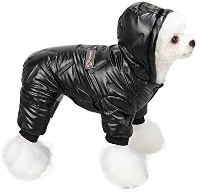 PETCUTE Cappotto Invernale per Cani, Antivento Giubbotto Con Cappuccio per Taglia Piccola/Media
