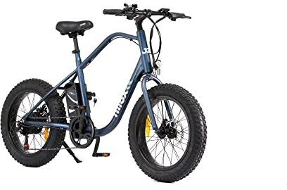 Nilox, E-Bike J3 Plus, con Pedalata Assistita, Autonomia 70 km, Fino a 25 km/h, Brushless High Speed 250 W, Batteria al Litio 36 V 12.8 Ah, Ruote 20” Fat, Cambio 7 Marce, Freni a Disco