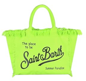 Mc2 Saint Barth Tasche mit zwei Henkeln aus Steingut, 94 Fluo Yellow, Einheitsgröße